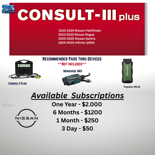 Consult 3 Nissan & Infiniti Programming Software