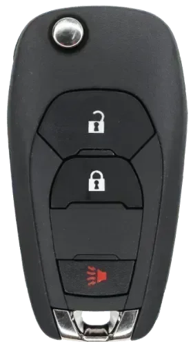 33143 Key 3 Button Chevrolet Flip Key 315Mhz / LXP-T003 / 13522783 (OEM Refurbis ...