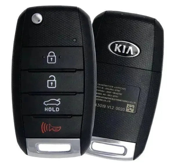 3pk 4 Button Kia Remote Flip Key OSLOKA-875T / 95430-A7201 / YDD1 (OEM) - Southeastern Keys