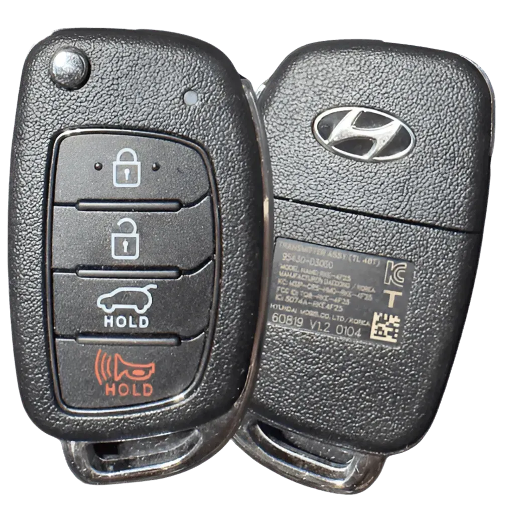 4 Button Hyundai Tucson Flip Key (Canada) TQ8-RKE-4F25 / 95430-D3000 (OEM Refurbished) - Southeastern Keys