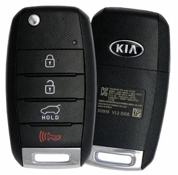 4 Button Kia Soul Remote Flip Key OSLOKA-875T (PSD) / 95430-B2100 (OEM) - Southeastern Keys