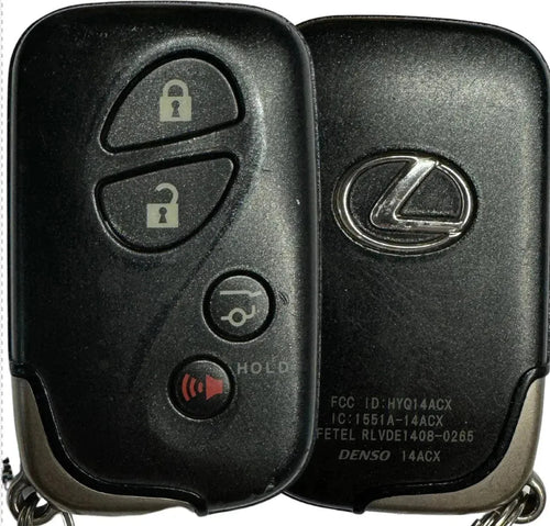 4 Button Lexus Proximity Smart Key w/Glass Release HYQ14ACX / 89904-60590 GNE (OEM Refurbished) - Southeastern Keys