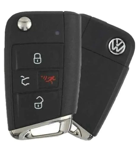 4 Button Volkswagen Flip Key (w/o Comfort Access) NBGFS12A01 / 5G0 959 752 BD (OEM Refurbished) - Southeastern Keys