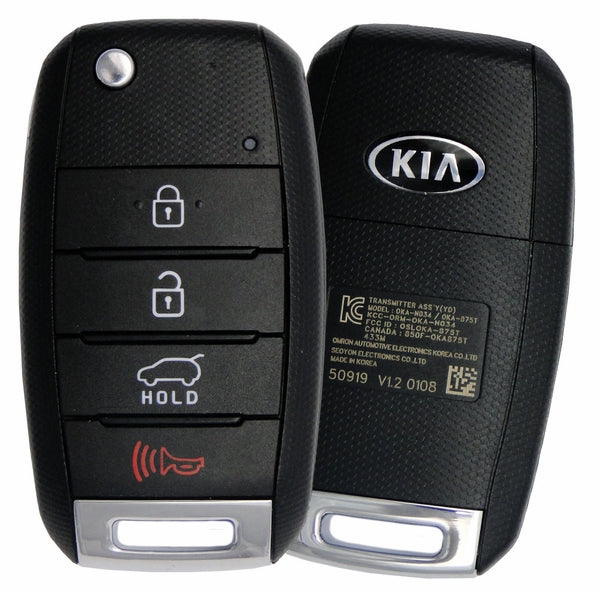4 Button Kia Soul Remote Flip Key  OSLOKA-875T  (PSD) / 95430-B2100 (OEM)