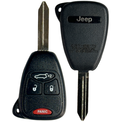 4 Button Chrysler/Jeep Remote Head Key 04589053AC / M3N5WY72XX (OEM Refurbished)