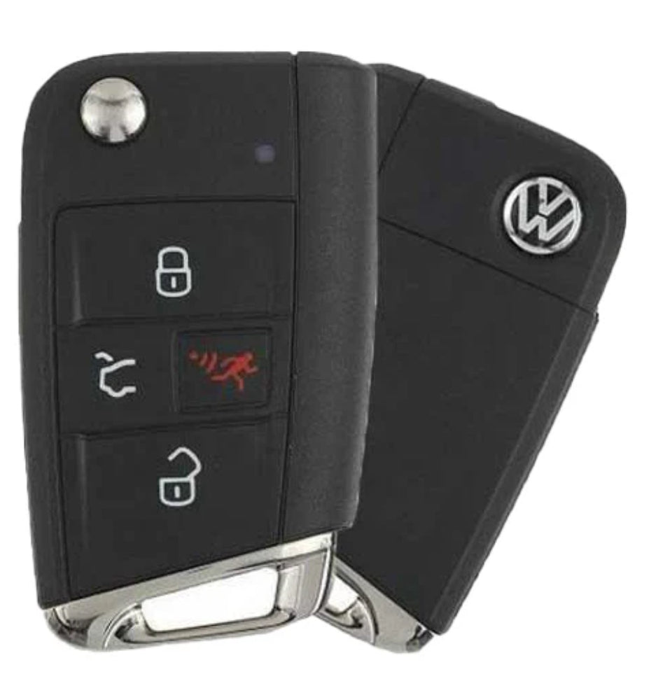 4 Button Volkswagen Flip Key (w/o Comfort Access) NBGFS12A01 / 5G0 959 752 BD (OEM Refurbished)