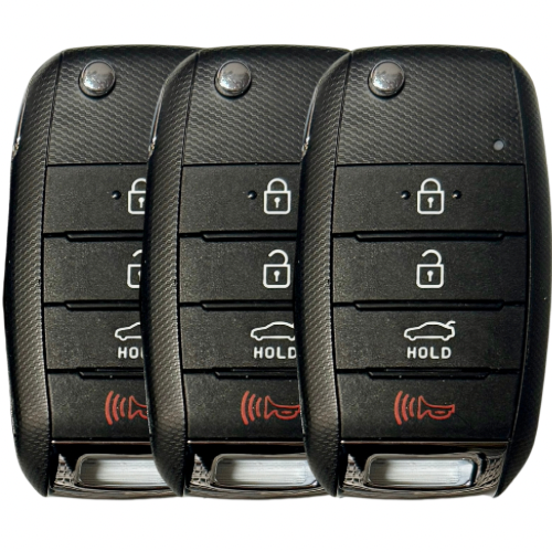 3pk 4 Button Kia Remote Flip Key  OSLOKA-875T / 95430-A7201 / YDD1 (OEM)