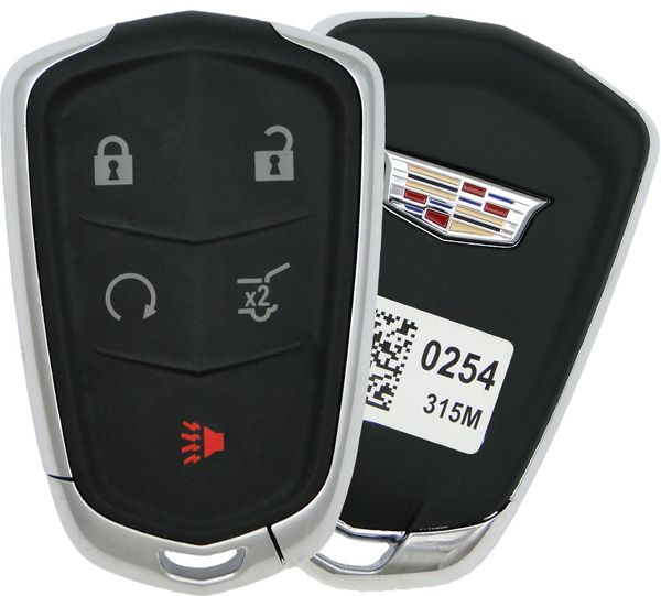5 Button Cadillac Proximity Smart Key w/Hatch 315mhz / 13598528 / HYQ2AB (OEM)
