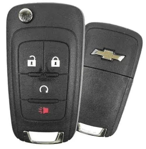 4 Button Chevrolet Remote Flip Key 20873620 / KR55WK50073 (OEM) - Southeastern Keys