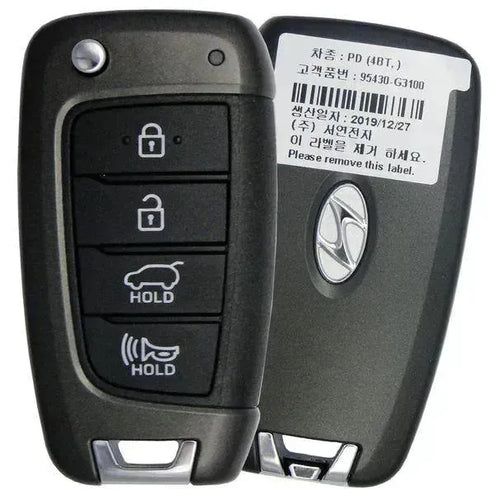 4 Button Hyundai Elantra GT Flip Key 95430-G3100 / OSLOKA-450T (PD) (OEM) - Southeastern Keys