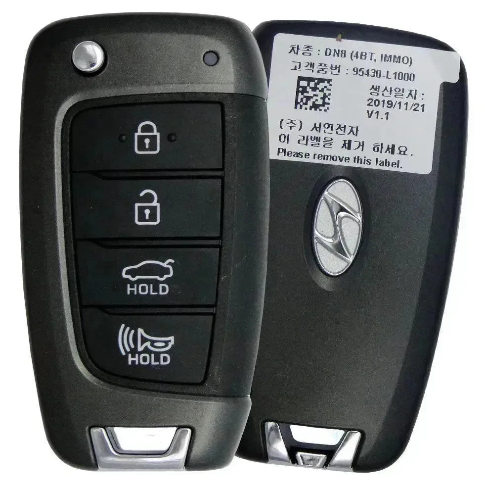 4 Button Hyundai Flip Key TQ8-RKE-4F40 / 95430-L1000 (OEM ...
