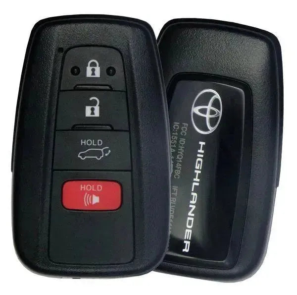 4 Button Toyota Highlander Proximity Smart Key w/ Hatch HYQ14FBC / 8990H-0E020 (OEM Refurbished) - Southeastern Keys