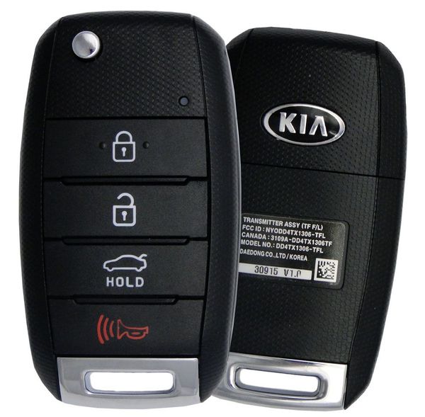 4 Button Kia Flip Key NYODD4TX1306-TFL / 95430-2T560 (OEM)