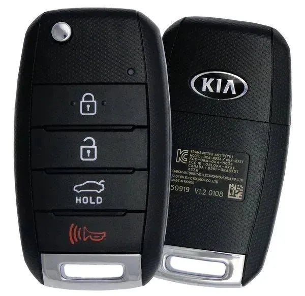 4 Button Kia Forte Remote Flip Key OSLOKA-875T (YDD) 95430-A7200 (OEM) - Southeastern Keys