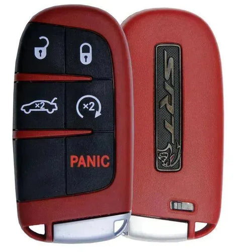 5 BUTTON DODGE SRT HELLCAT PROXIMITY SMART KEY M3N-40821302 / 68234959 AB - RED (OEM) - Southeastern Keys