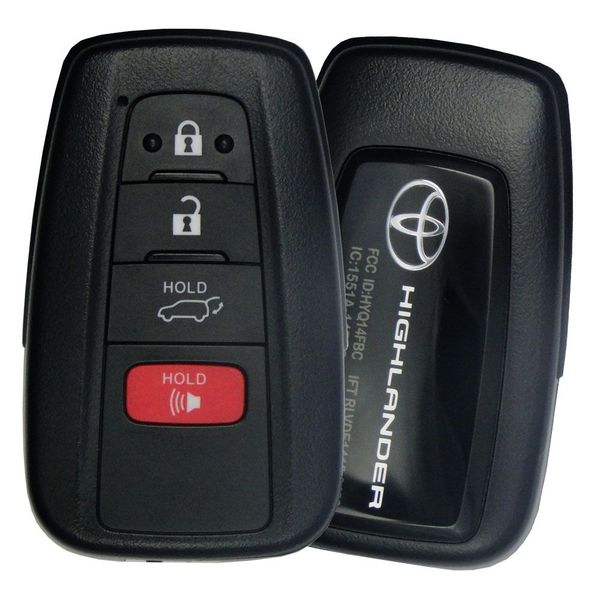 4 Button Toyota Highlander Proximity Smart Key w/ Hatch HYQ14FBC / 8990H-0E020 (OEM Refurbished)