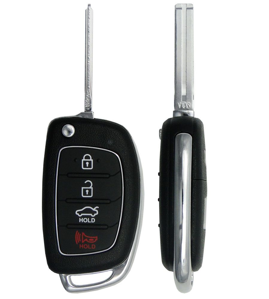 4 Button Hyundai Flip Key TQ8-RKE-4F16 / 95430-C1010 / 95430-C1000 (Aftermarket)