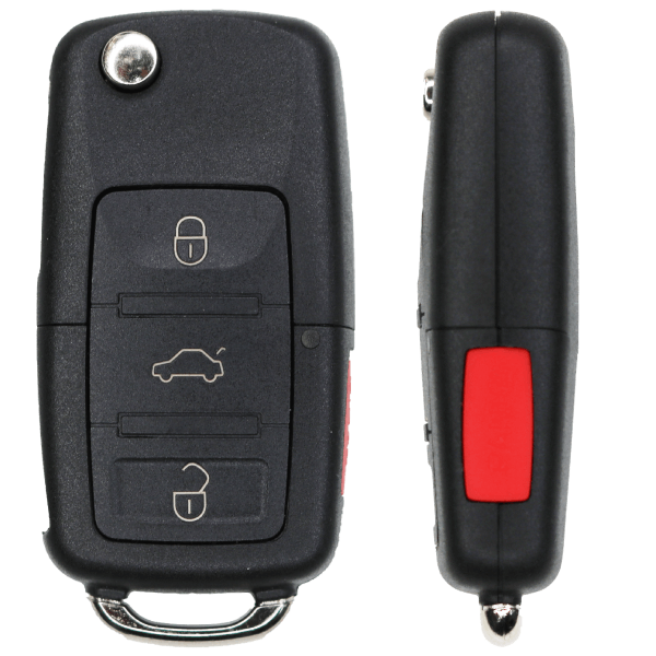 4 Button Volkswagen Flip Key NBGFS93N / 5K0837202BJ (Aftermarket)